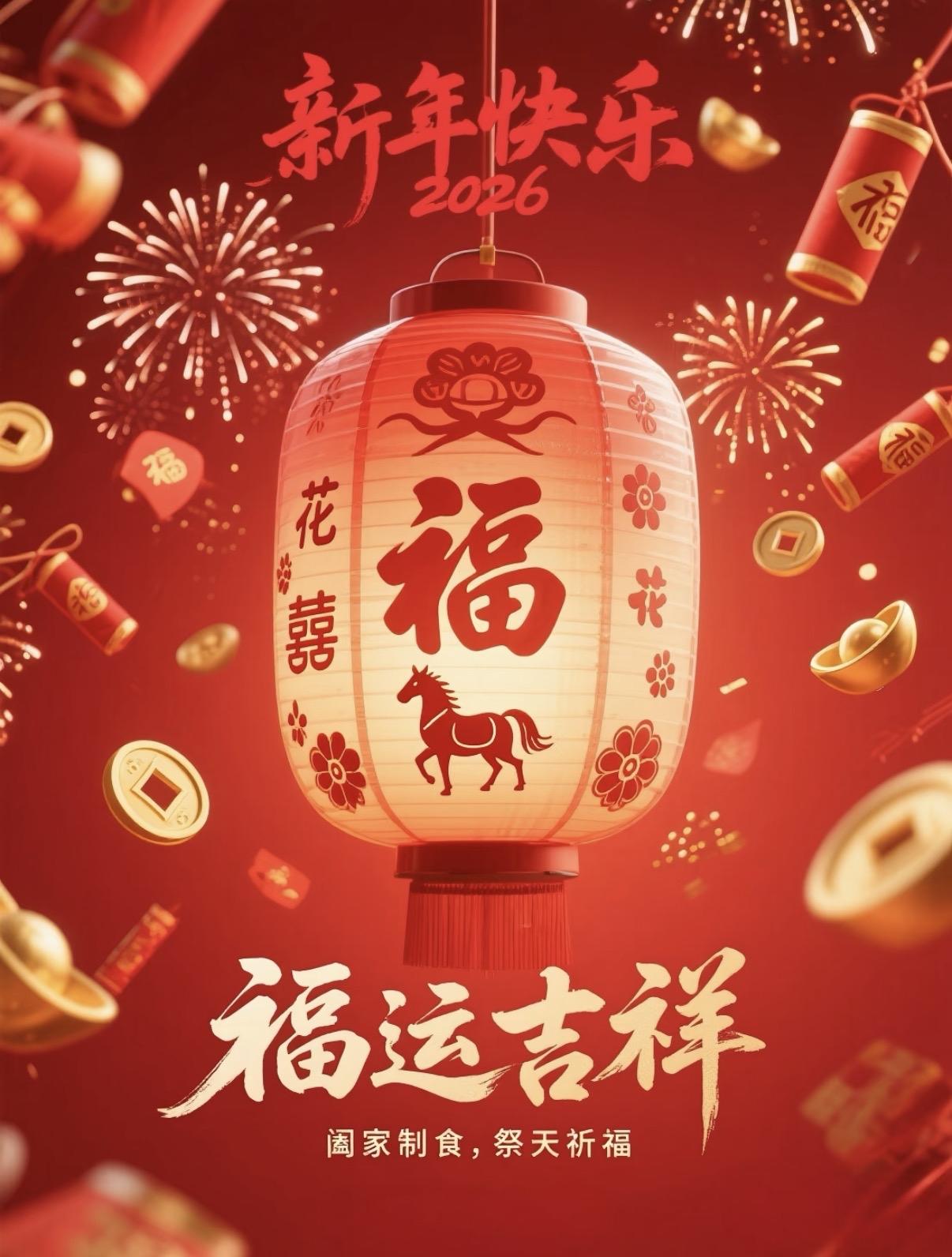 上联：迎福纳吉呈祥瑞
下联：种月耕云收太平