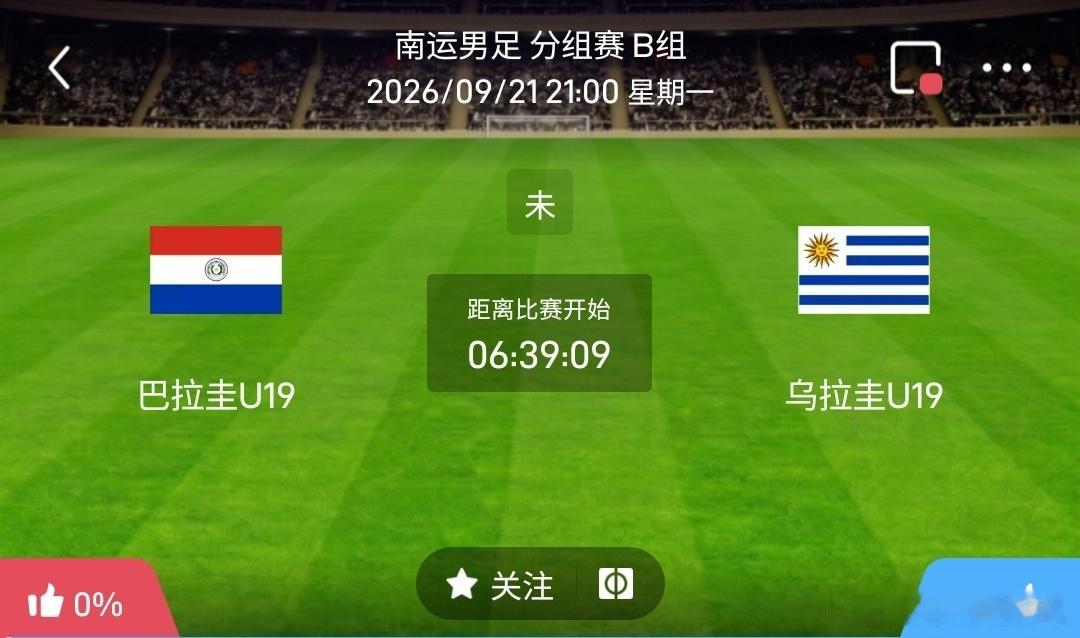 巴拉圭U19 vs 乌拉圭U191️⃣巴拉圭U19（南运男足）利好：南美青训底蕴