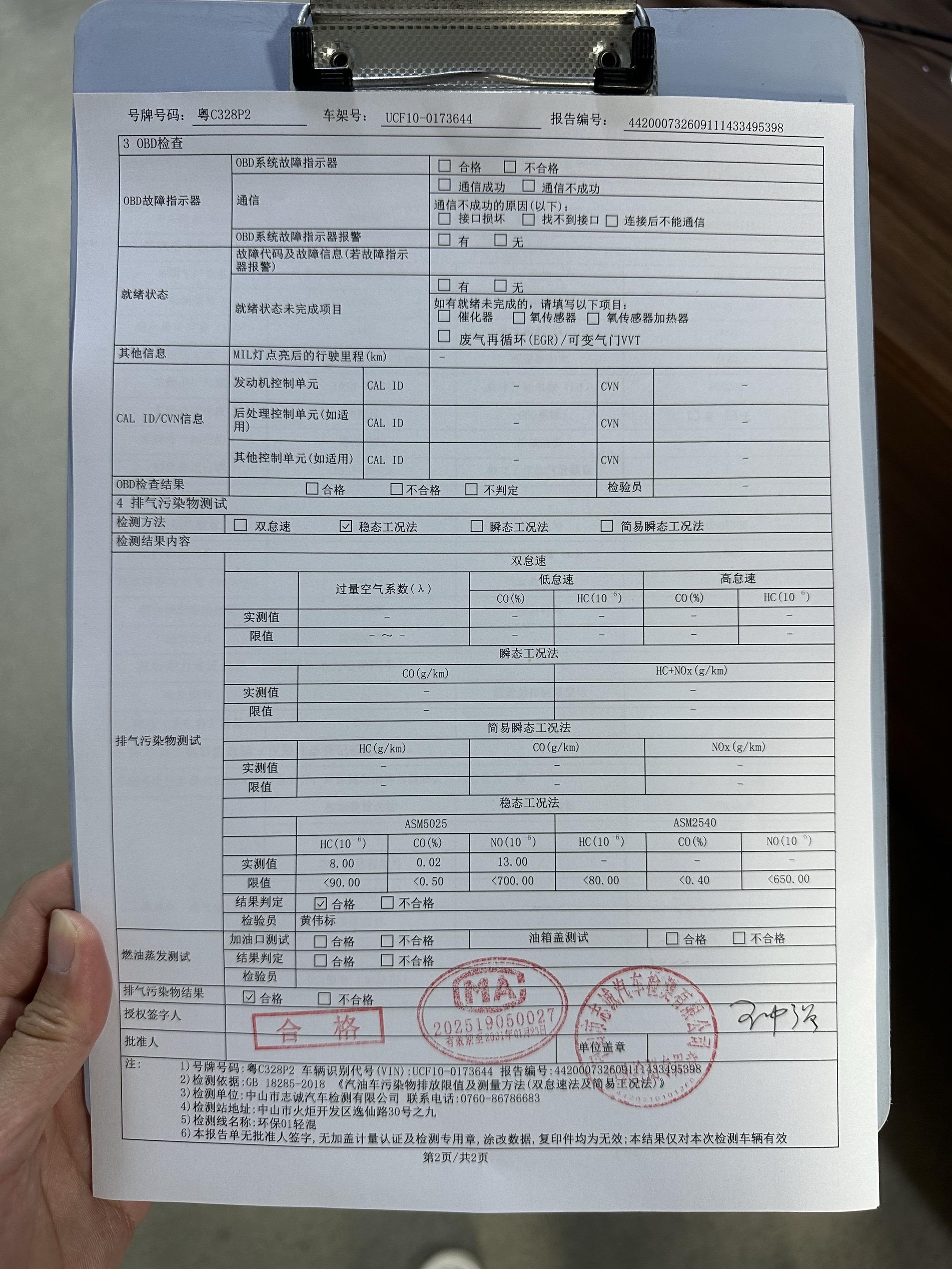 34年的老家伙，年审这尾气排放数值如何？