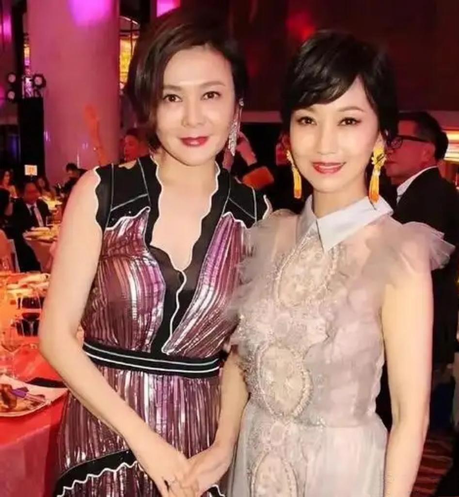 双姝同框，谁更好看？

画面中的赵雅芝纤秾合度，眉目娟秀，柳腰莲脸，桃腮檀口，风