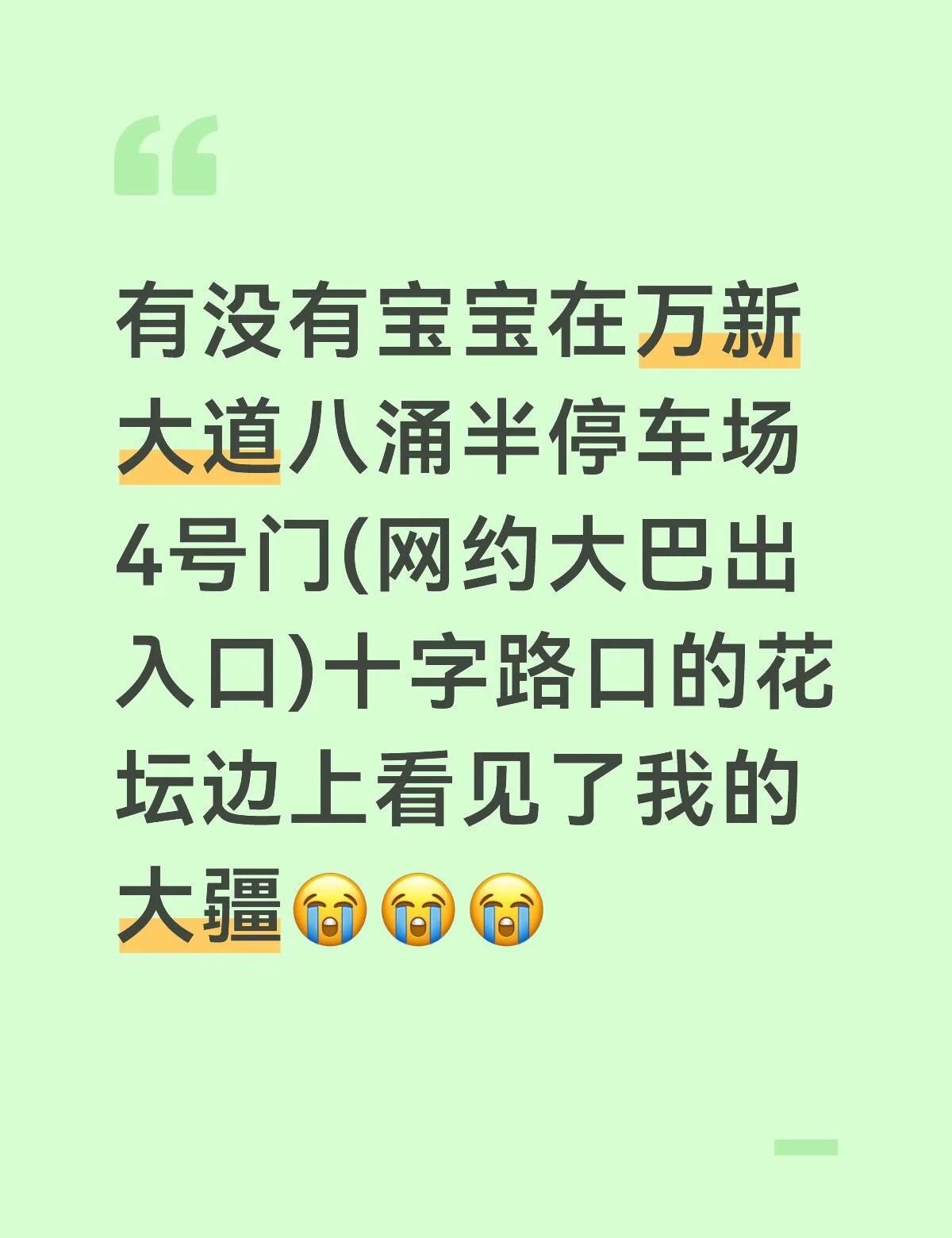 有没有宝宝帮我找一下我的大疆😭
有没有宝宝在万新大道八涌半停车场4号门(网约大