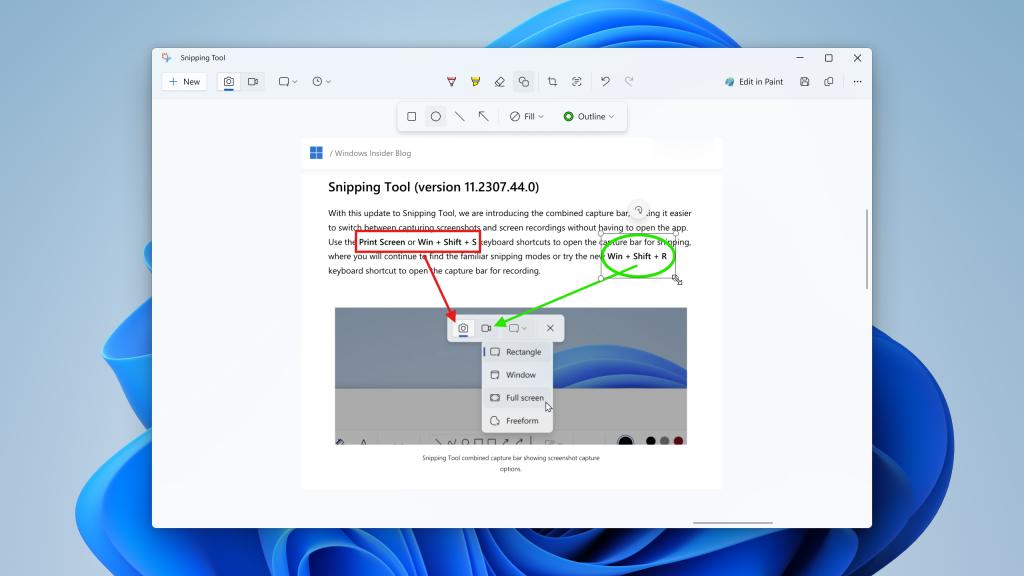 继 Windows 截图工具即将加入形状添加、线段、边框设置后，微软还将为 Wi