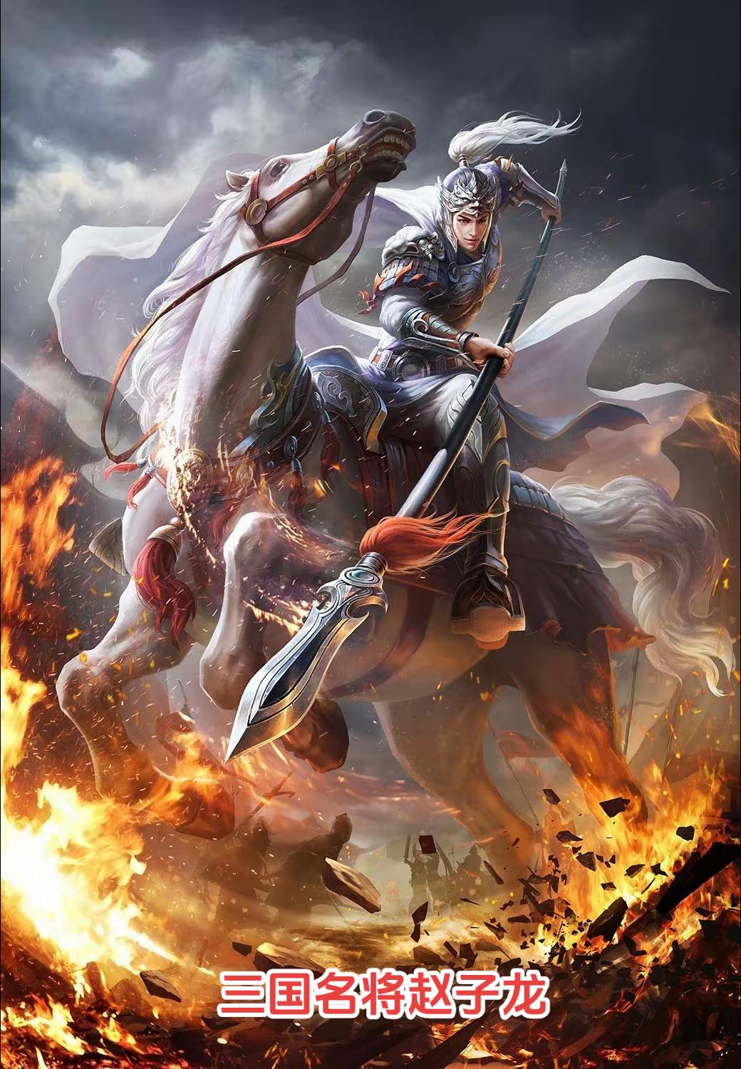 三国时期五虎上将。赵云（公元168年-公元229年），字子龙，河北省正定人。忠肝义胆，战无不胜，人称常胜将军。