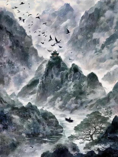 下联：墨彩难描岁月愁
解析：“墨彩”与“笔锋”相对，从绘画角度呼应上联的书写角度