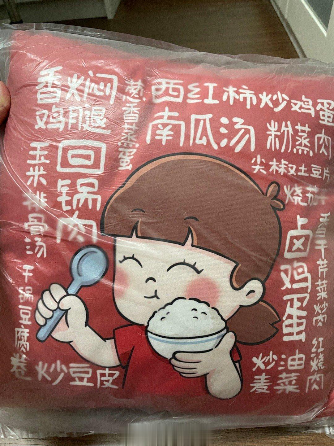 免费午餐今年的礼物非常有趣，靠枕上印满了孩子们的菜单，捐助成果以一种直观又实用的