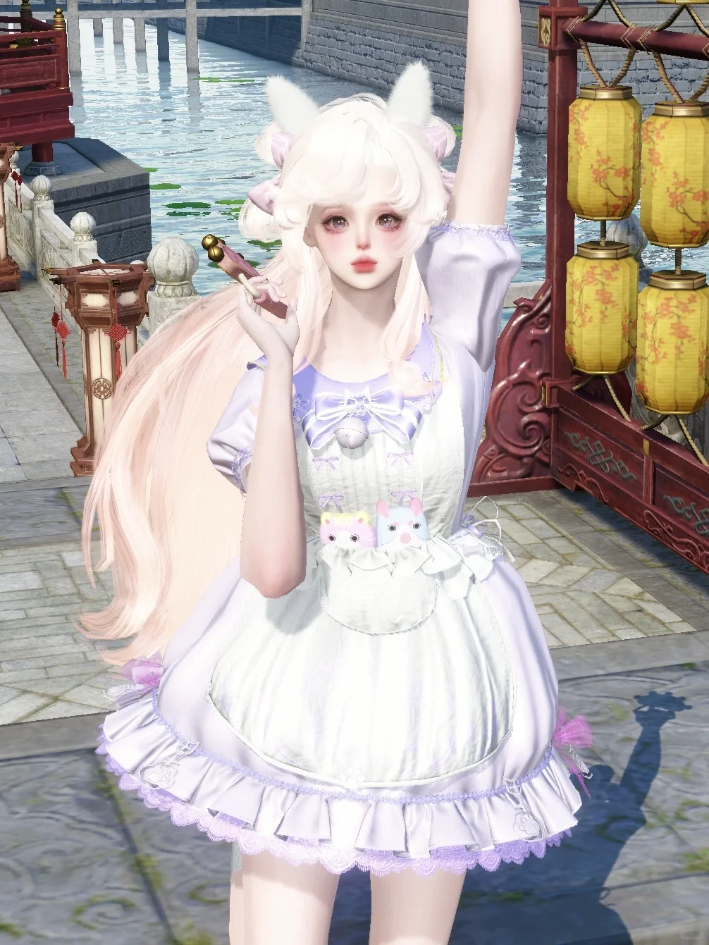 深夜发一下小女儿的照片，好喜欢这个头发