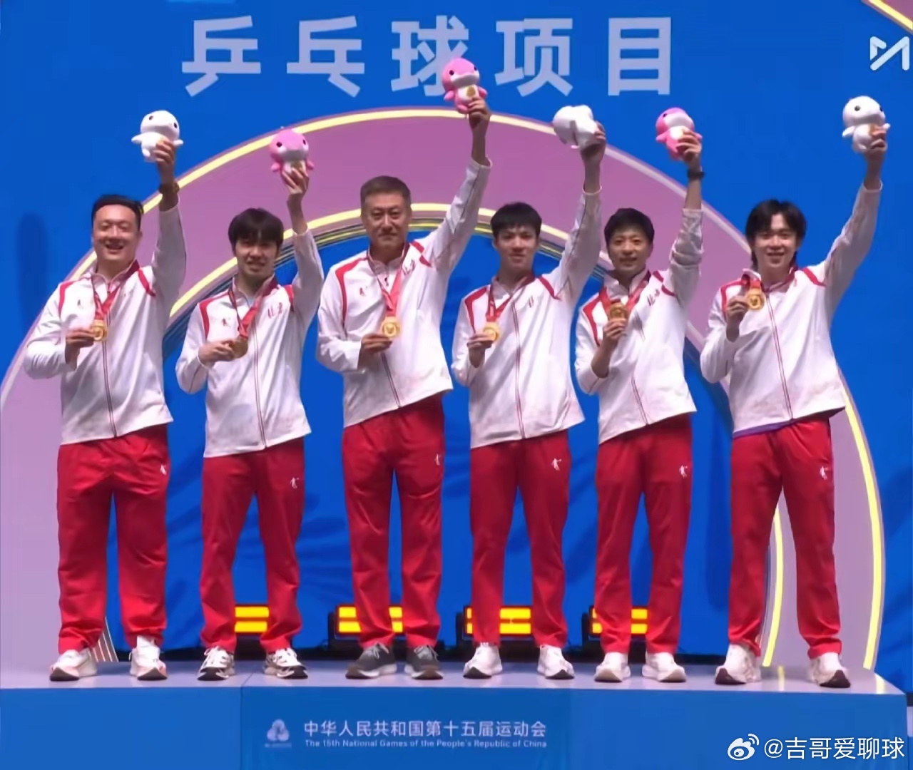 全运会乒乓球比赛昨晚结束了，马龙带领北京队拿到了团体比赛的金牌，补齐了职业生涯唯