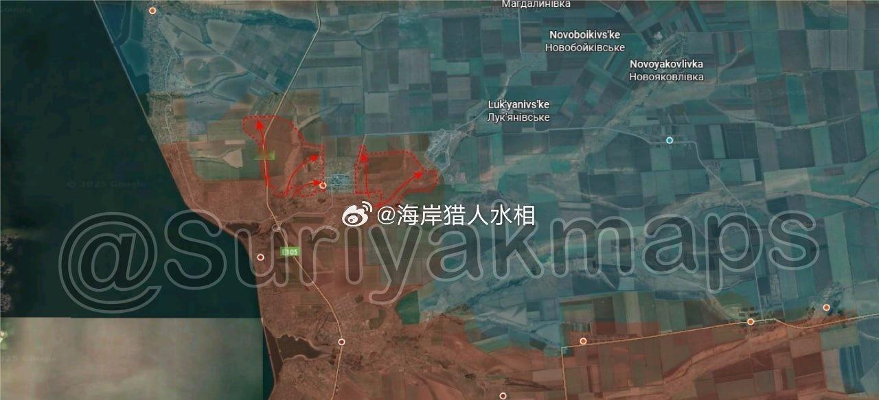 俄乌局势第1377天：

瓦西利夫卡前线局势：在过去的两天里，俄军几乎包围了乌军