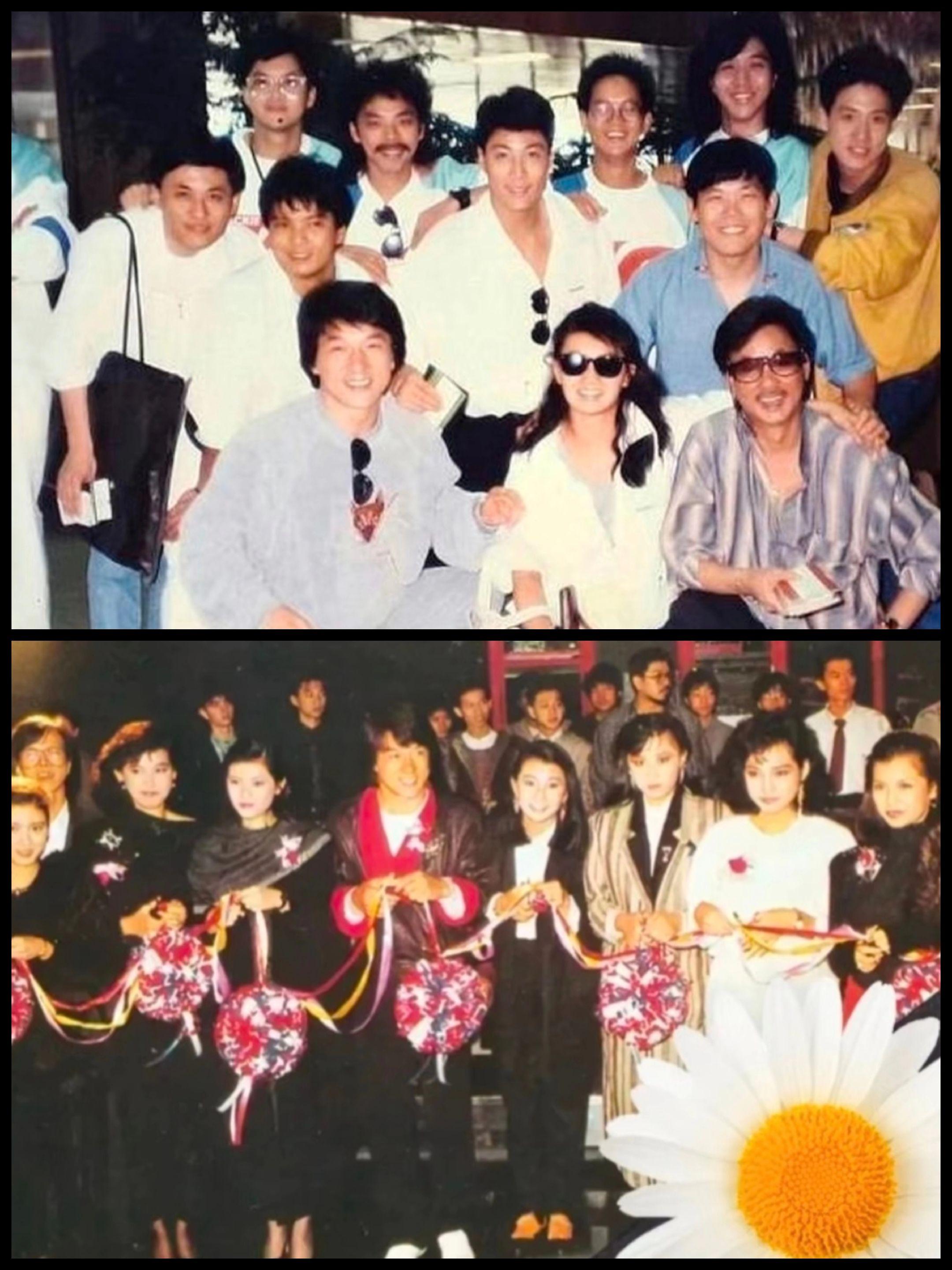 老照片：成龙大哥和朋友参加某活动现场❤️