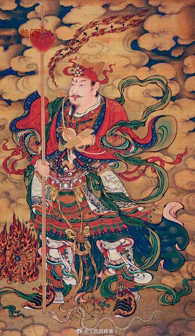 明弘治九年（1496年）璇玑上将像中原铜镀金璇玑上将，即道教护法神马天君，道经称