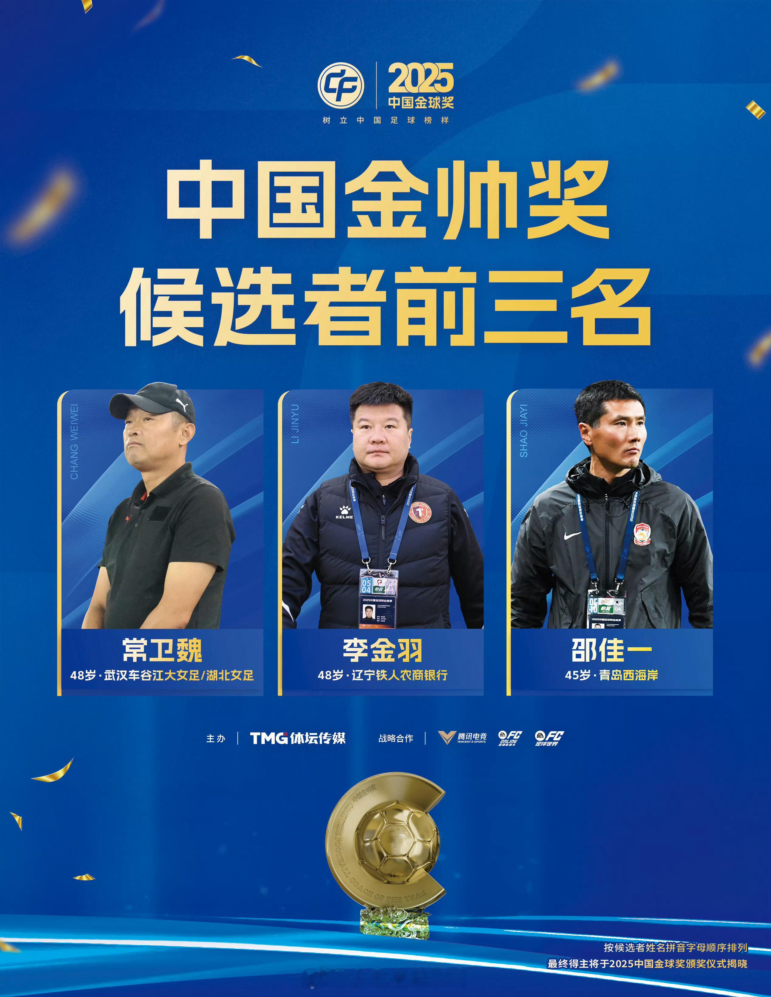 2025中国金球奖候选前三公布武汉车谷江大女足球员王霜入围中国女子金球奖候选者前
