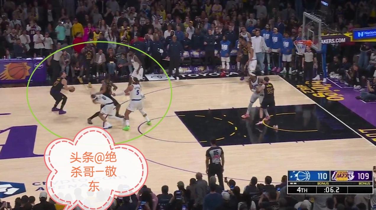关键时刻掉链子呀！东契奇就是个伪超巨。湖人主场109:110惜败魔术！第四节决胜