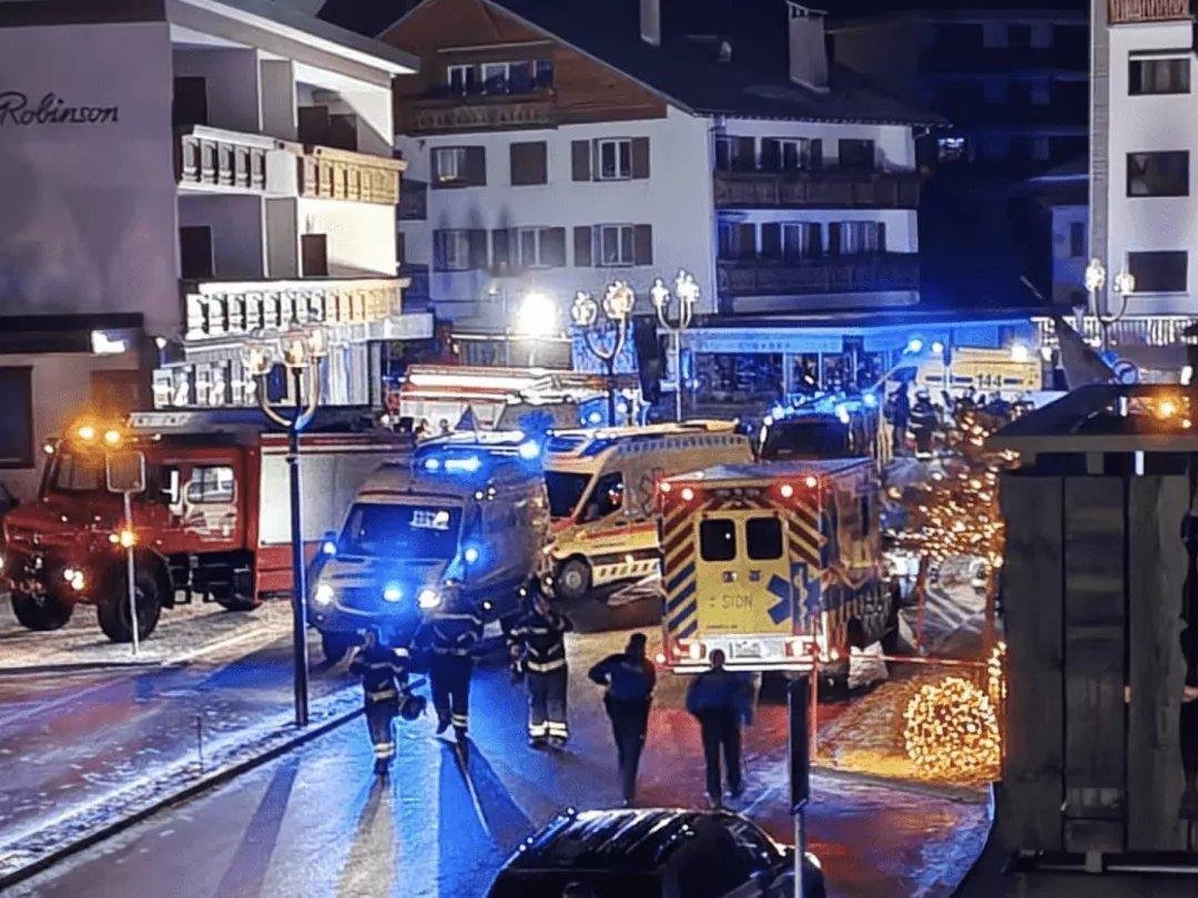 突发新闻—— 瑞士克兰斯-蒙塔纳滑雪场新年期间突发火灾，已造成数十人死亡，超百人