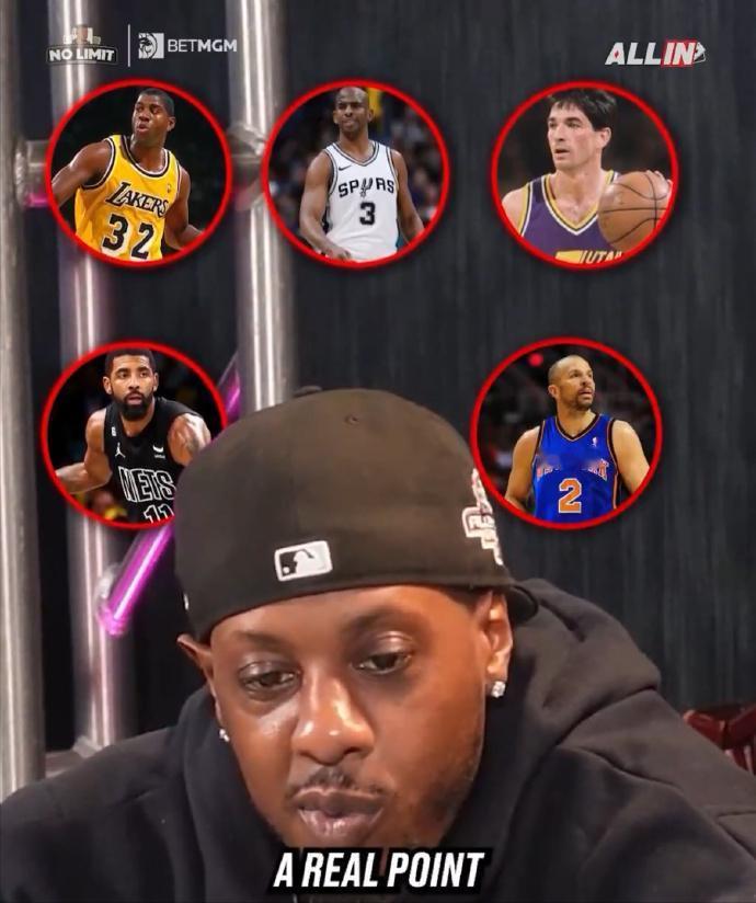查尔莫斯评NBA控卫前5：魔术师、保罗、斯托克顿、基德、欧文！

这里面，居然没