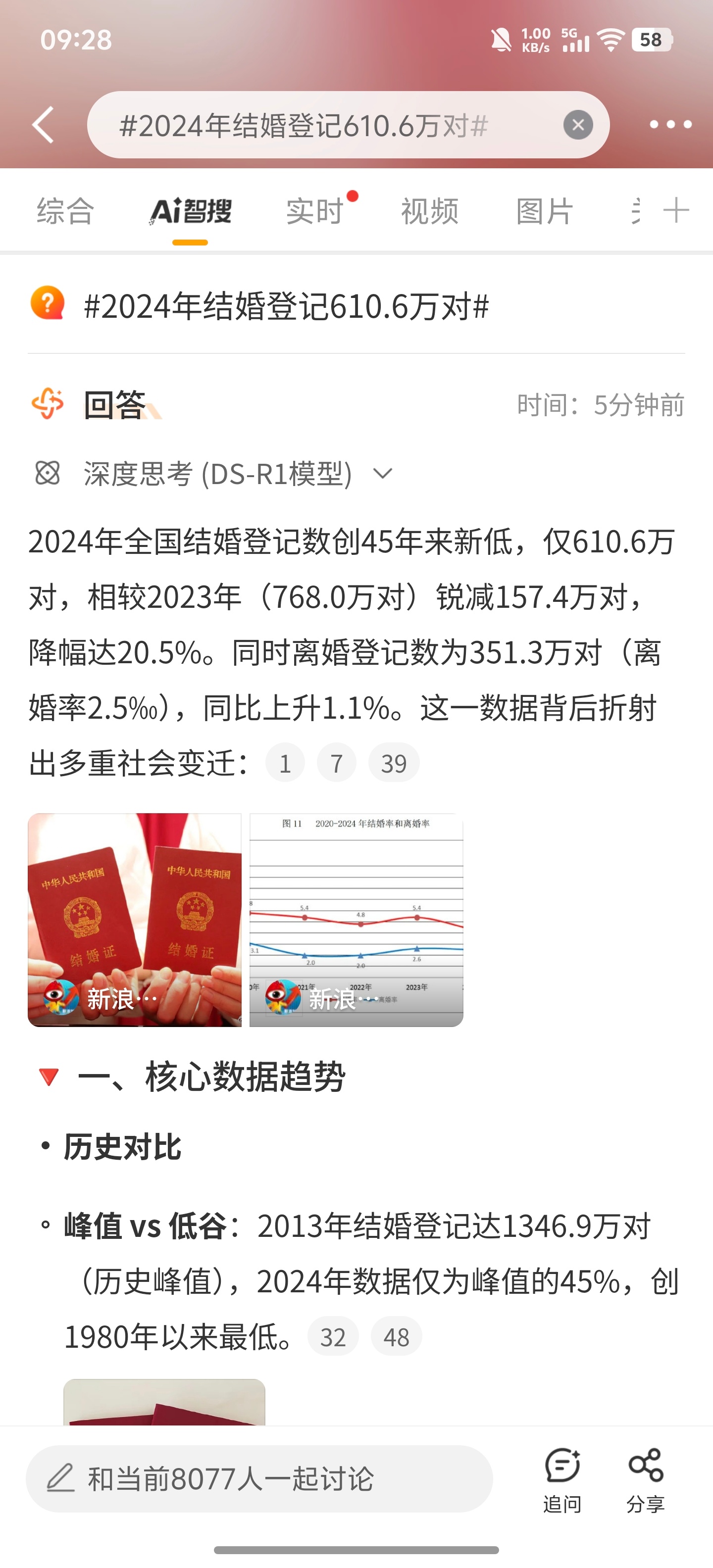 2024年结婚登记610.6万对全国结婚登记数创45年来新低……想问下首页的各位