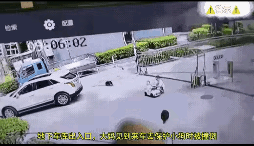 这起事故是谁负主要责任？视频显示停车场外面，有一对夫妻带着一个小孩在那玩，女子看