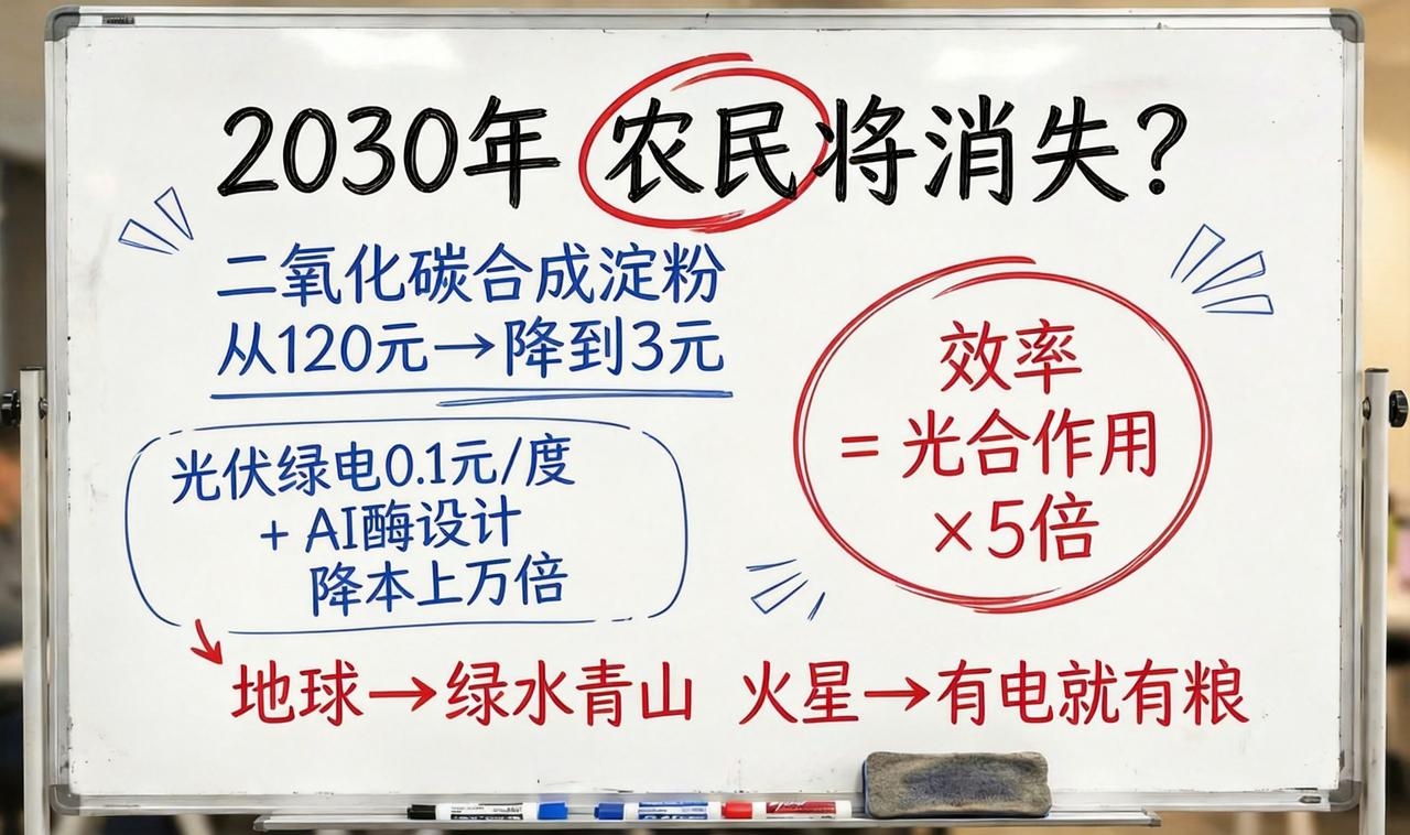 告诉你一个消息：2030年前后，农民这个职业可能要消失了。

为什么？因为用二氧