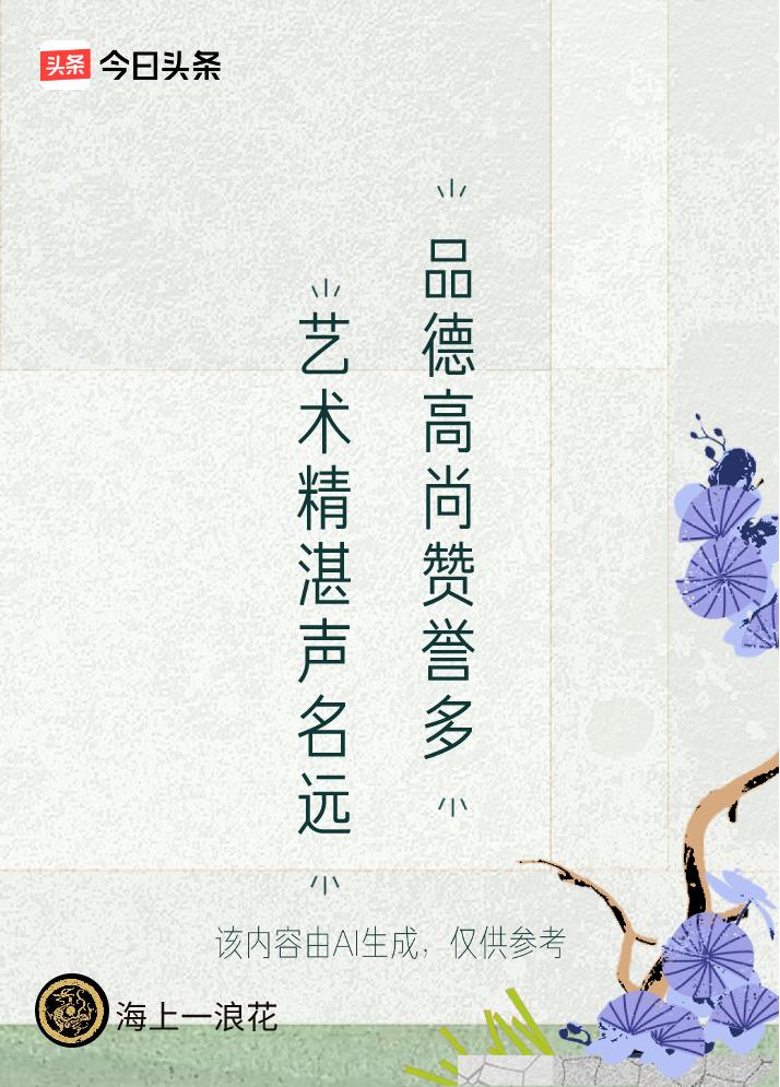 文学创作大会上联：艺术精湛声名远，下联：品德高尚赞誉多。
