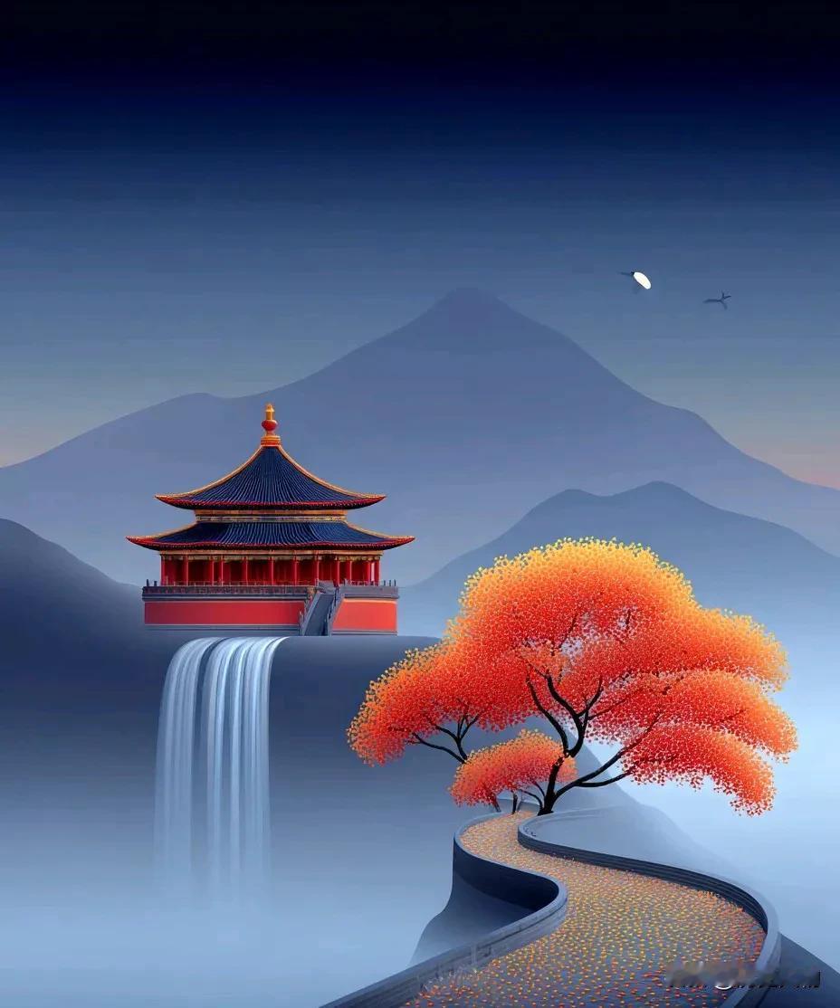 千年古刹，红叶漫山，秋意渐浓。