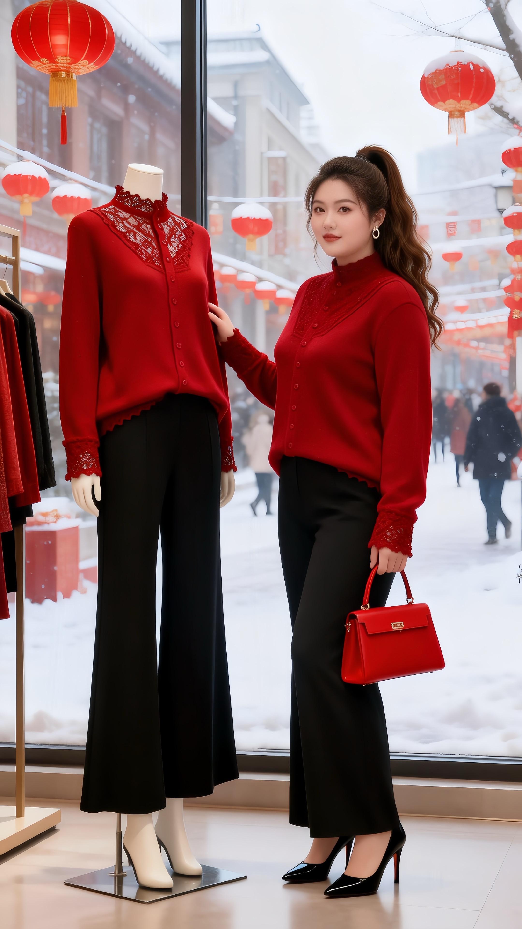 微胖女生冬日衣服测评 预制一下御姐的过年穿搭秋冬不同领型怎么搭衣服暖系...