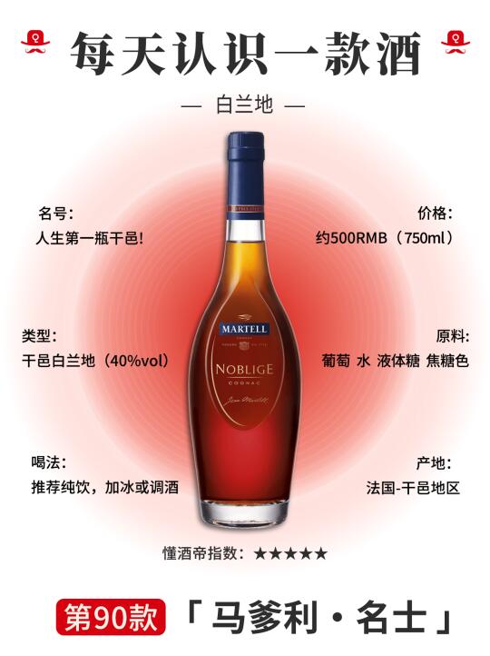 每天认识一款酒〡名士🥃人生第一瓶干邑✅