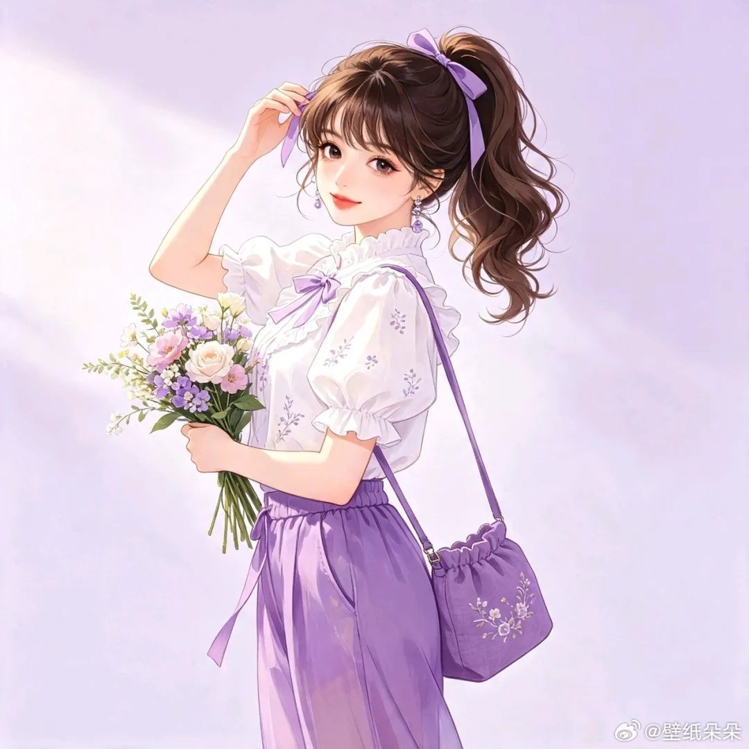 心动明媚甜美紫色系头像｜姐妹👭闺蜜❤️ུ💐᭄ུ 