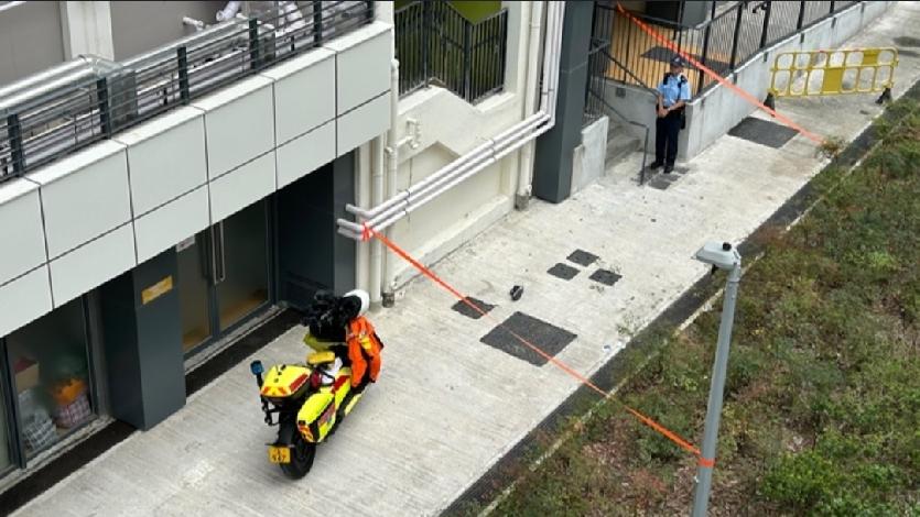 珍惜生命，今日（10月1日）早上11时54分，香港启德世运道20号简约公屋一名男