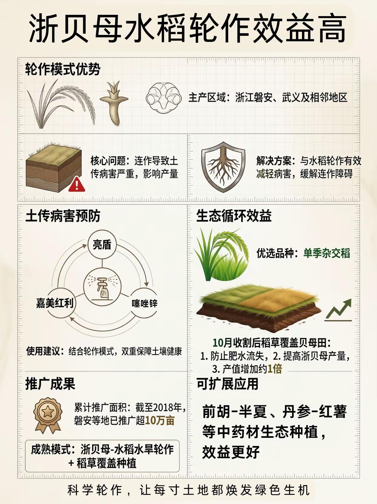 浙贝母水稻轮作更赚钱！。浙贝母 水稻