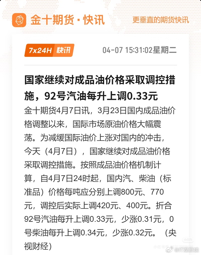 国家继续出手调控油价咱妈又出手了！