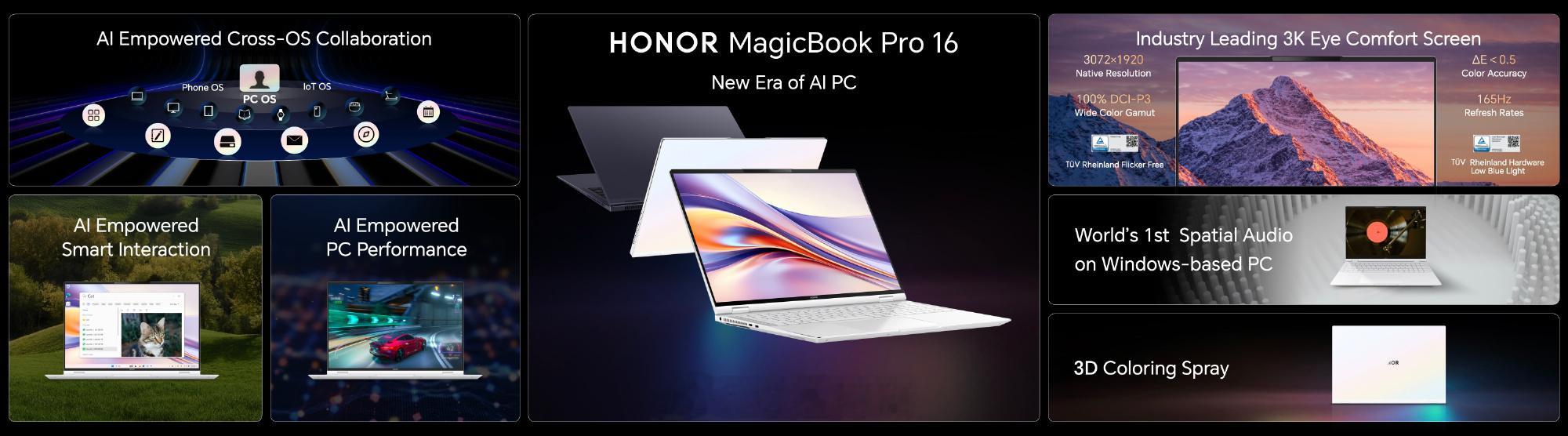 荣耀首款全新AI PC——#荣耀MagicBook Pro 16# ，没错它也整