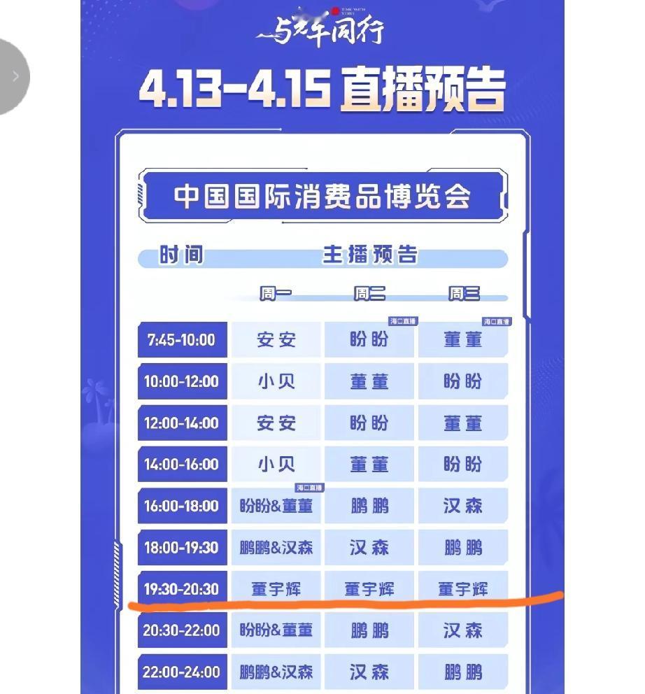 好消息！好消息！
终于在与辉同行直播预告单上看到三个字的主播啦！马年以来，这还是