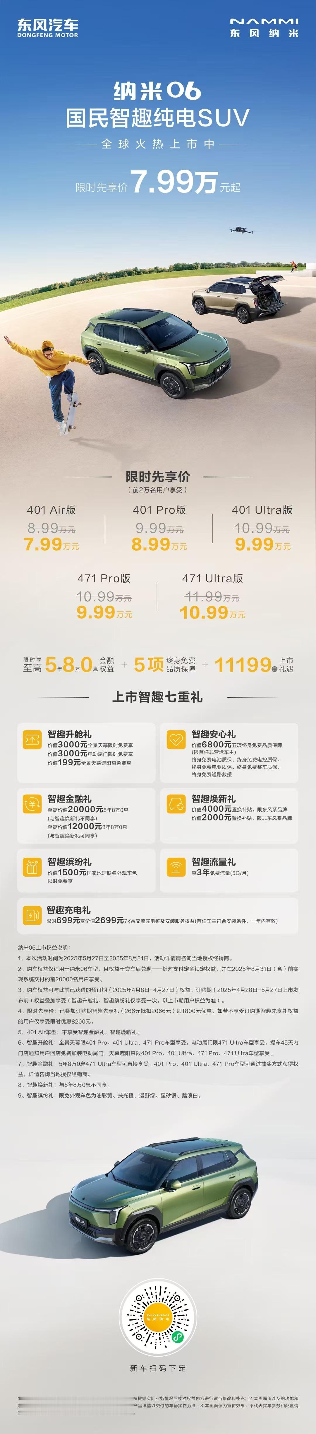 豪配全配齐东风纳米06掀桌子 纳米06的定价真的便宜，限时优惠7.99万元起，4
