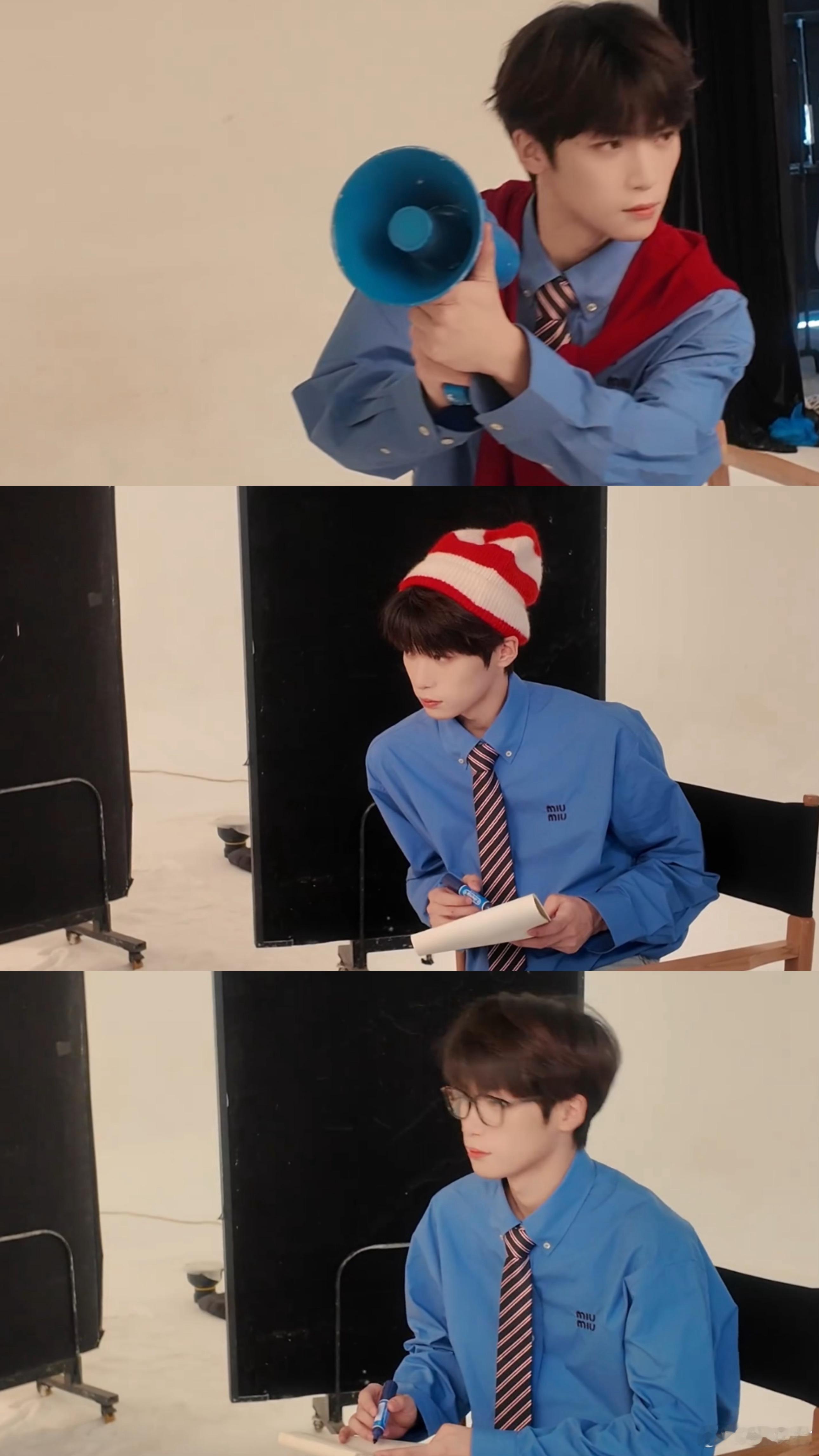 梓渝2026第一条vlog啊啊啊啊啊vlog里的每套look都好帅！！！蓝色衬衣