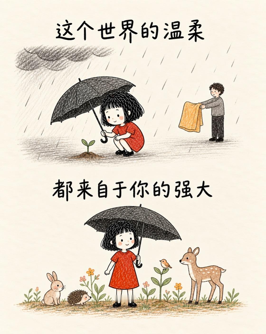 一半清醒一半释怀很多困住我们的事，回头看也许只是人生的一道小题。允许别人有不同答