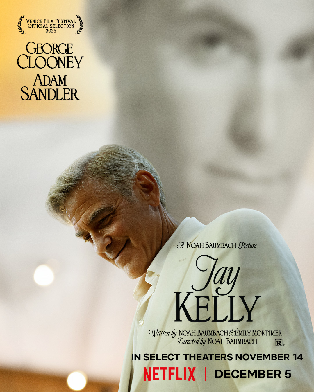 乔治克鲁尼联手亚当桑德勒主演Netflix新片《明星人生课》首曝海报！本片由荣获