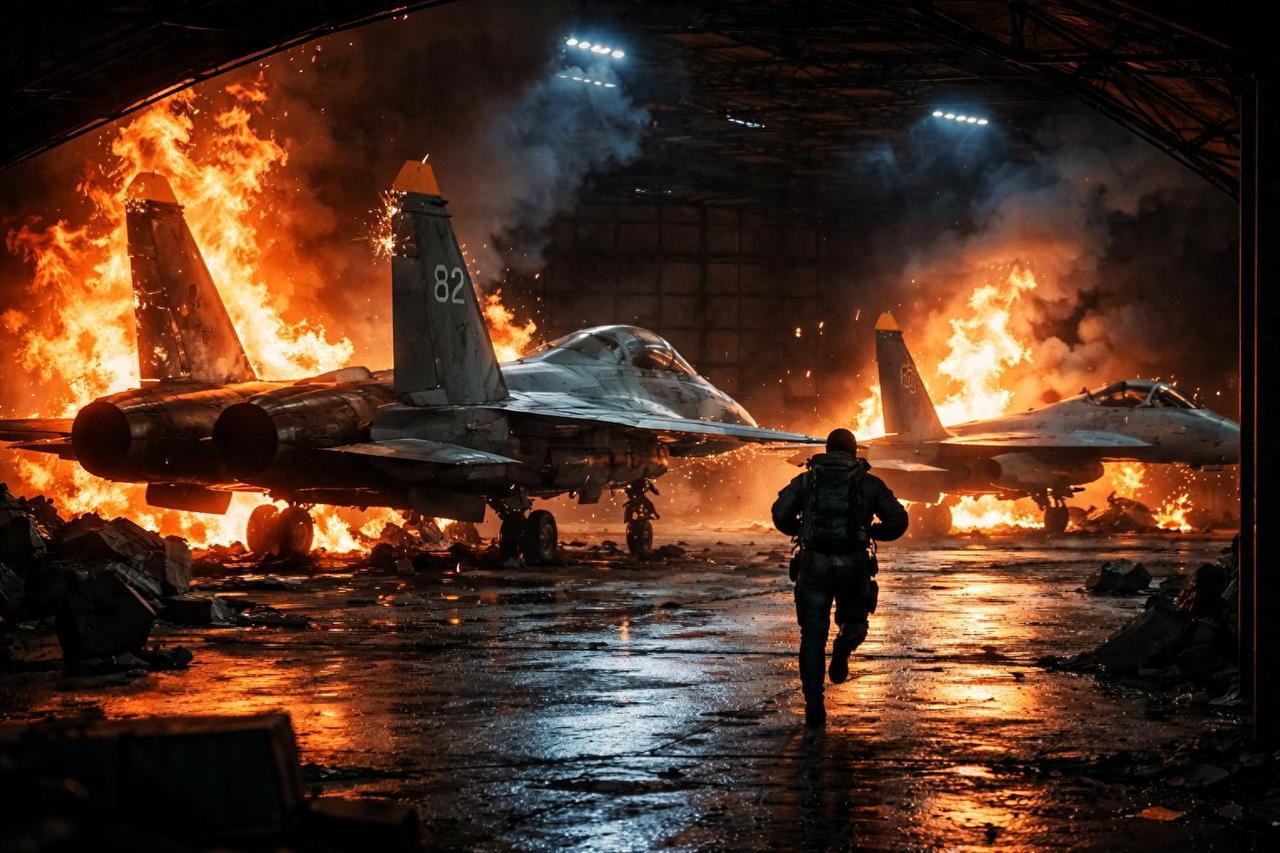 乌克兰启用俄境内潜伏人员，两架停在机库内的俄军战机被烧毁

俄罗斯利佩茨克附近一