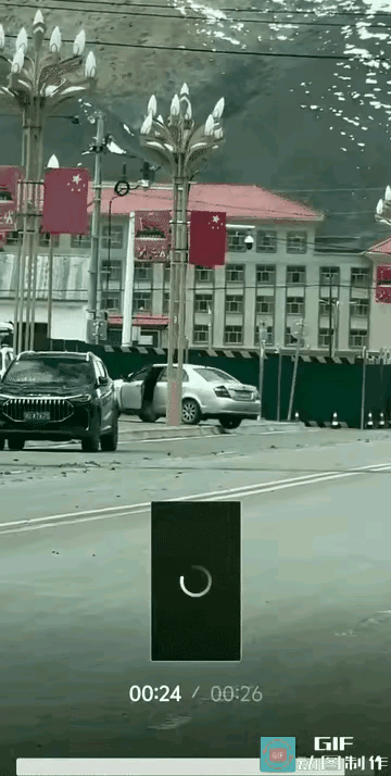 终于站住了！
大家仔细看看，这家伙是用力拽呢？还是推着往前跑，不会是掌握方向盘吧