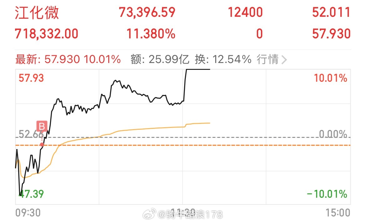 兄弟们，江化微 sh603078[股票] 有没有跟上的？点个赞不过分吧？ 