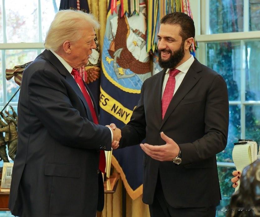 特朗普在白宫会见叙利亚总统