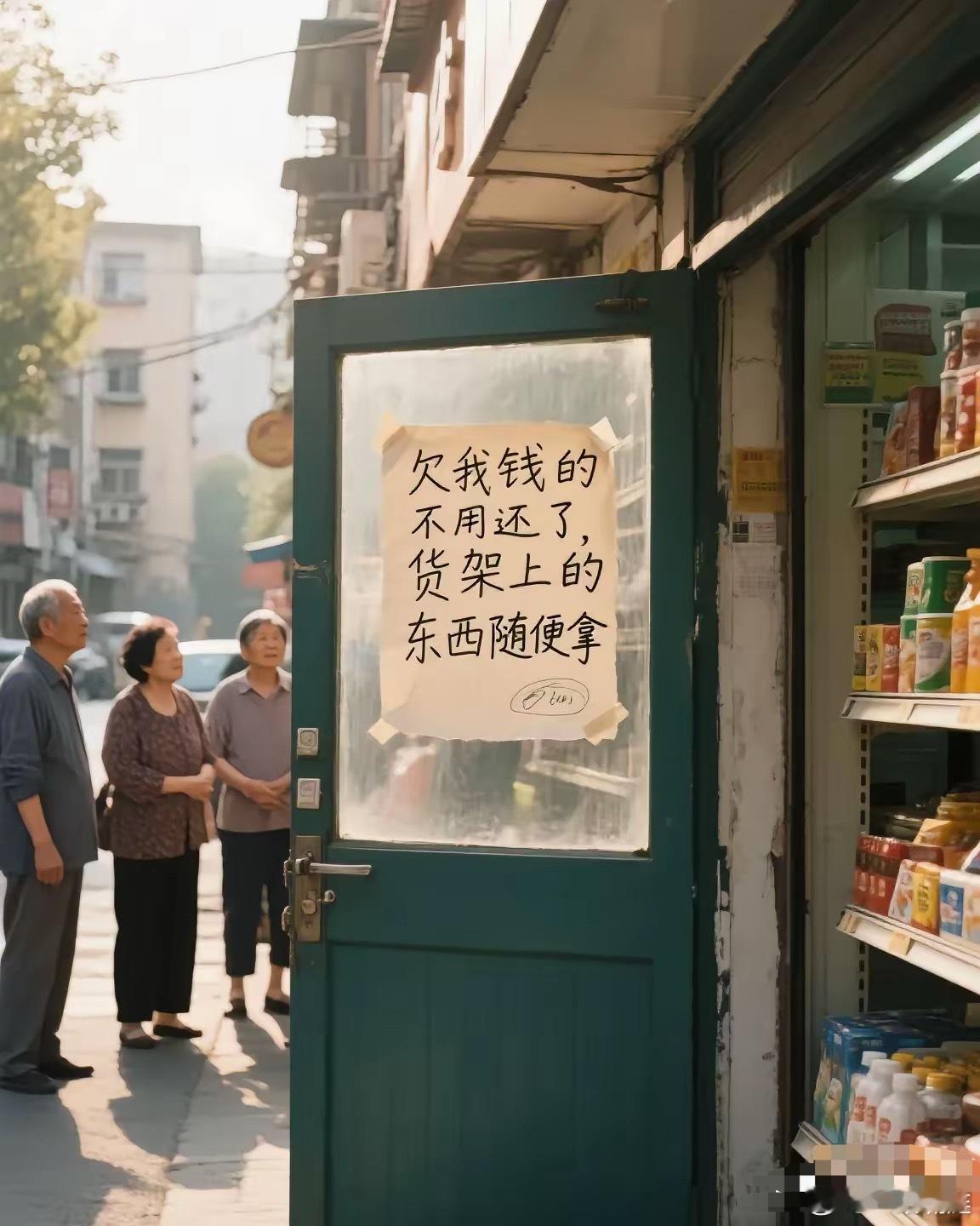 小区超市老板突然关店，留的纸条让全楼人红了眼：“欠我钱的不用还了，货架上的东西随