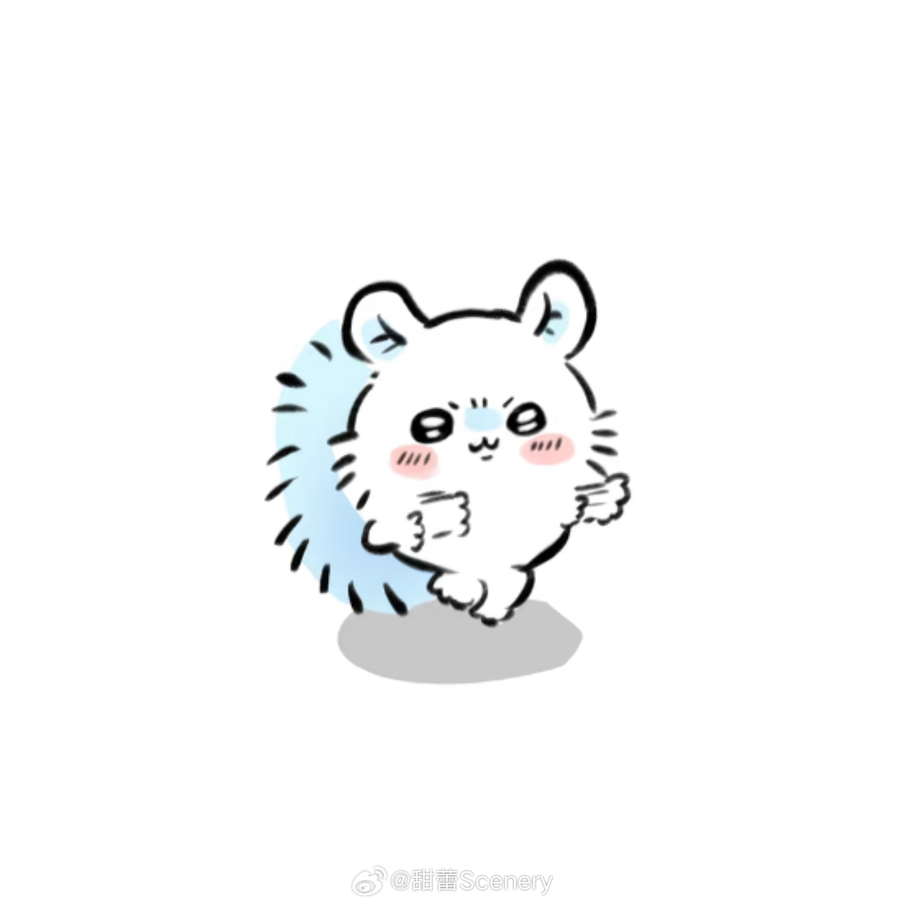 chiikawa吉伊卡哇灵感共创超话同人绘画大赛夏日企画 又画了一组モモカ小飞鼠