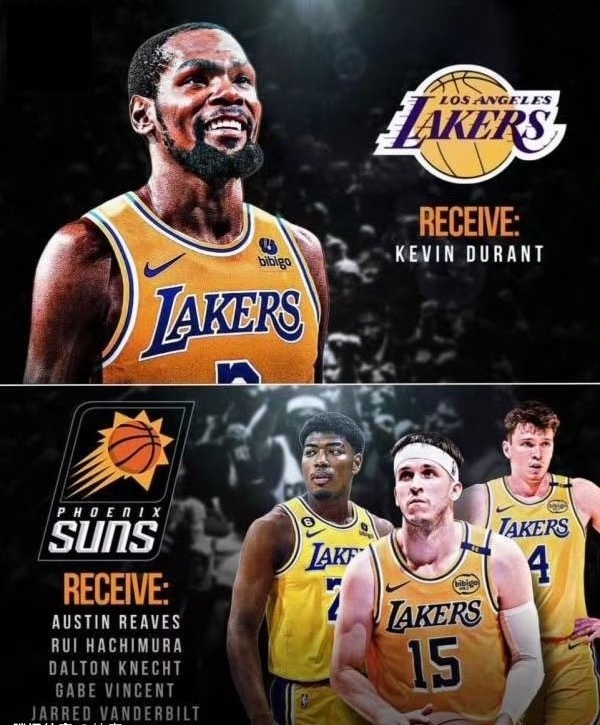 NBA换吗？媒体设想交易：湖人得杜兰特，太阳得里夫斯八村等5人LeBron_le