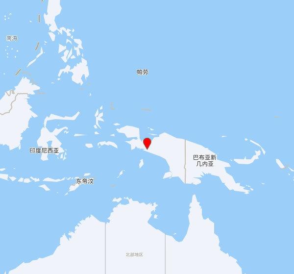 【欧洲地中海地震中心】发布，2025-11-11 10:43:51 在 巴布亚，