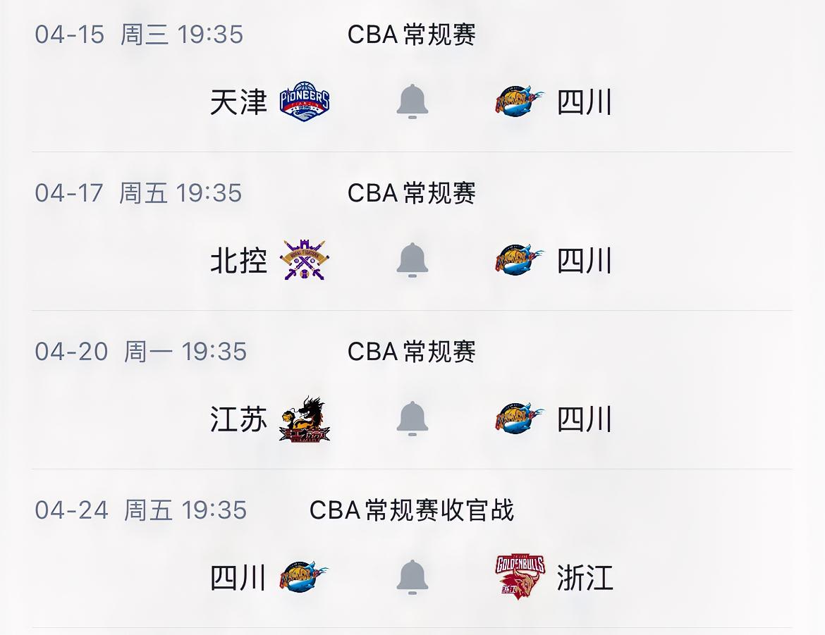 四川男篮还有机会结束连败吗？

1、天津

2、北控

3、江苏

4、浙江
