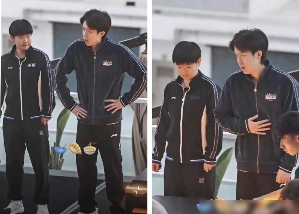 在成都合影不挨着，到了香港人家按住先给莎头来个合影！

说白了，就是王楚钦和孙颖