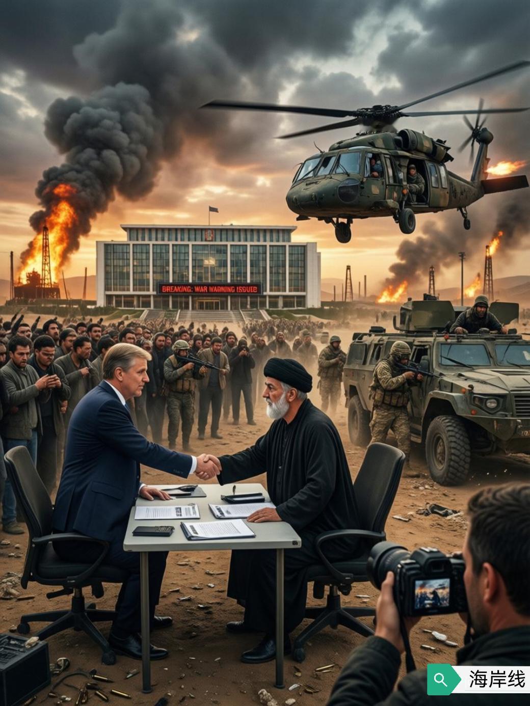 法新社2月26日有一条消息，读着有点分裂。

美伊第三轮日内瓦谈判，阿曼那边刚放