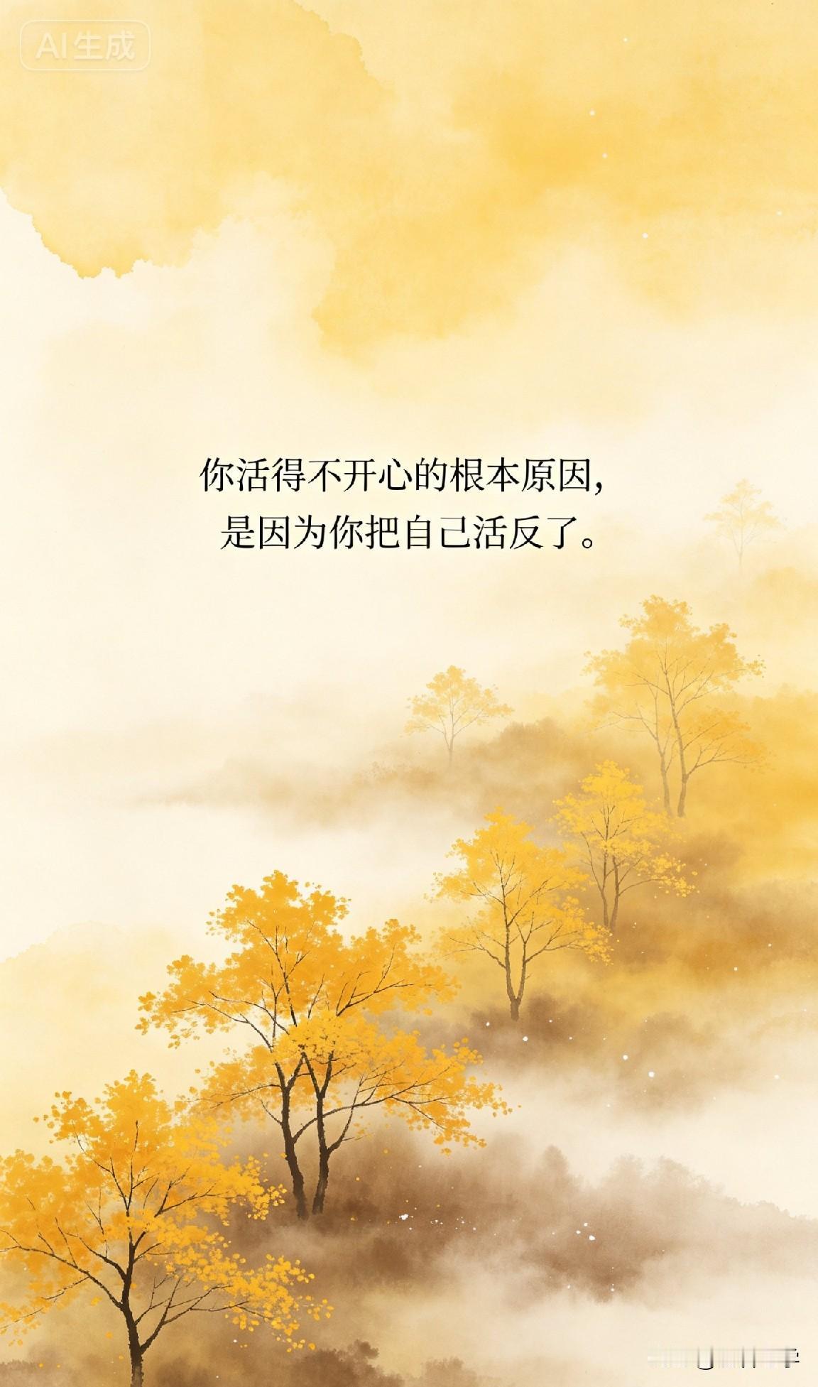 你活得不开心的根本原因，是因为你把自己活反了。

心理学家荣格说：“你生命的前半