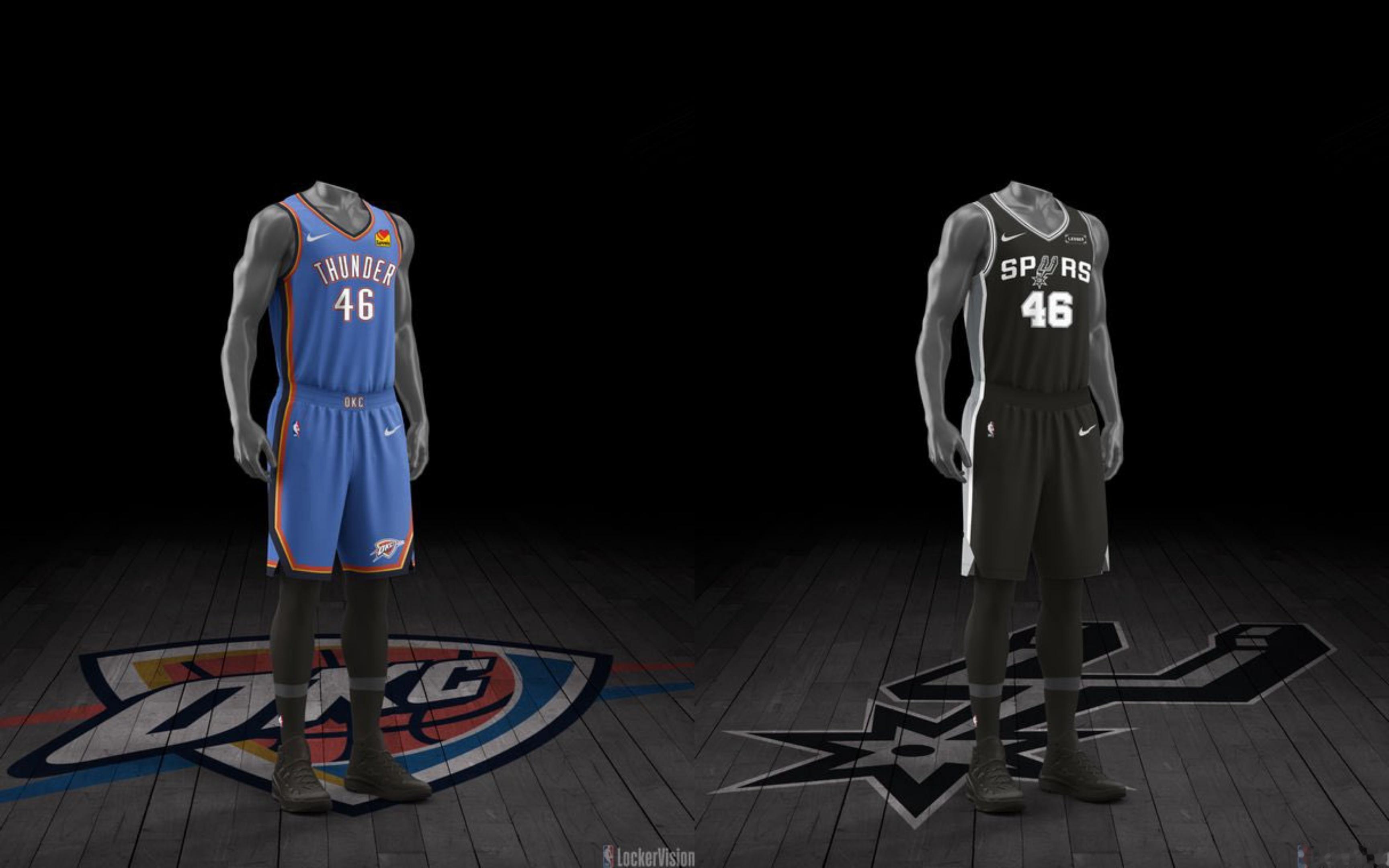 马刺雷霆西决前四场球衣计划！没有嘉年华了马刺vs雷霆nba