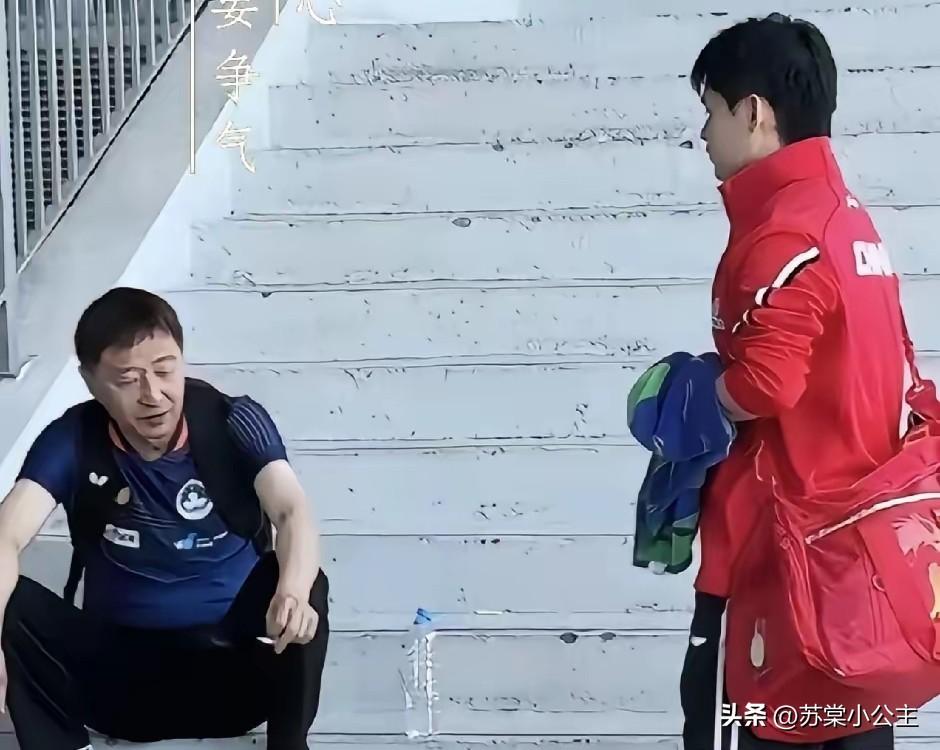 林诗栋在卢布尔雅1:3输给宇田，陈振江把他叫到楼梯间，和小石头谈了谈心，帮石头解