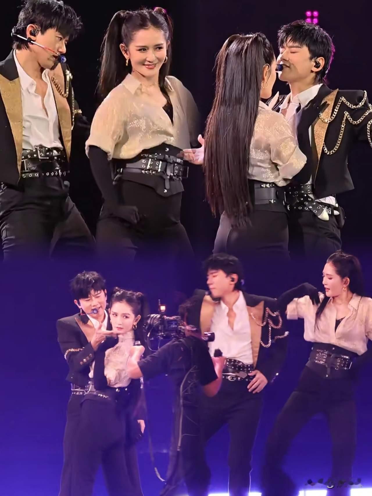 你错了，黑裤子正是造型师高明的地方，跳舞的时候只能看见谢娜上半身，其它部分舞动得